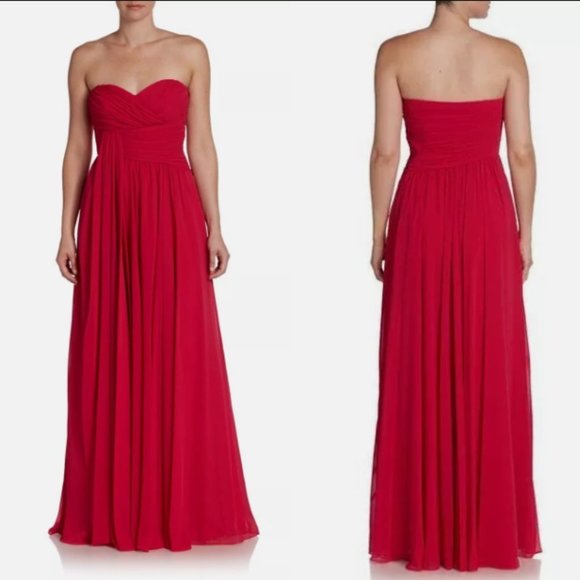 Nwt Jill Stuart Dress Sweetheart Strapless Ball Gown Size 10 Womens Red New $458 - Picture 15 of 15